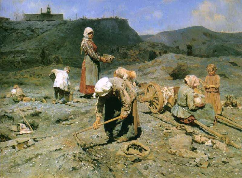 Nikolay Bogdanov-Belsky Poor Collecting Coal